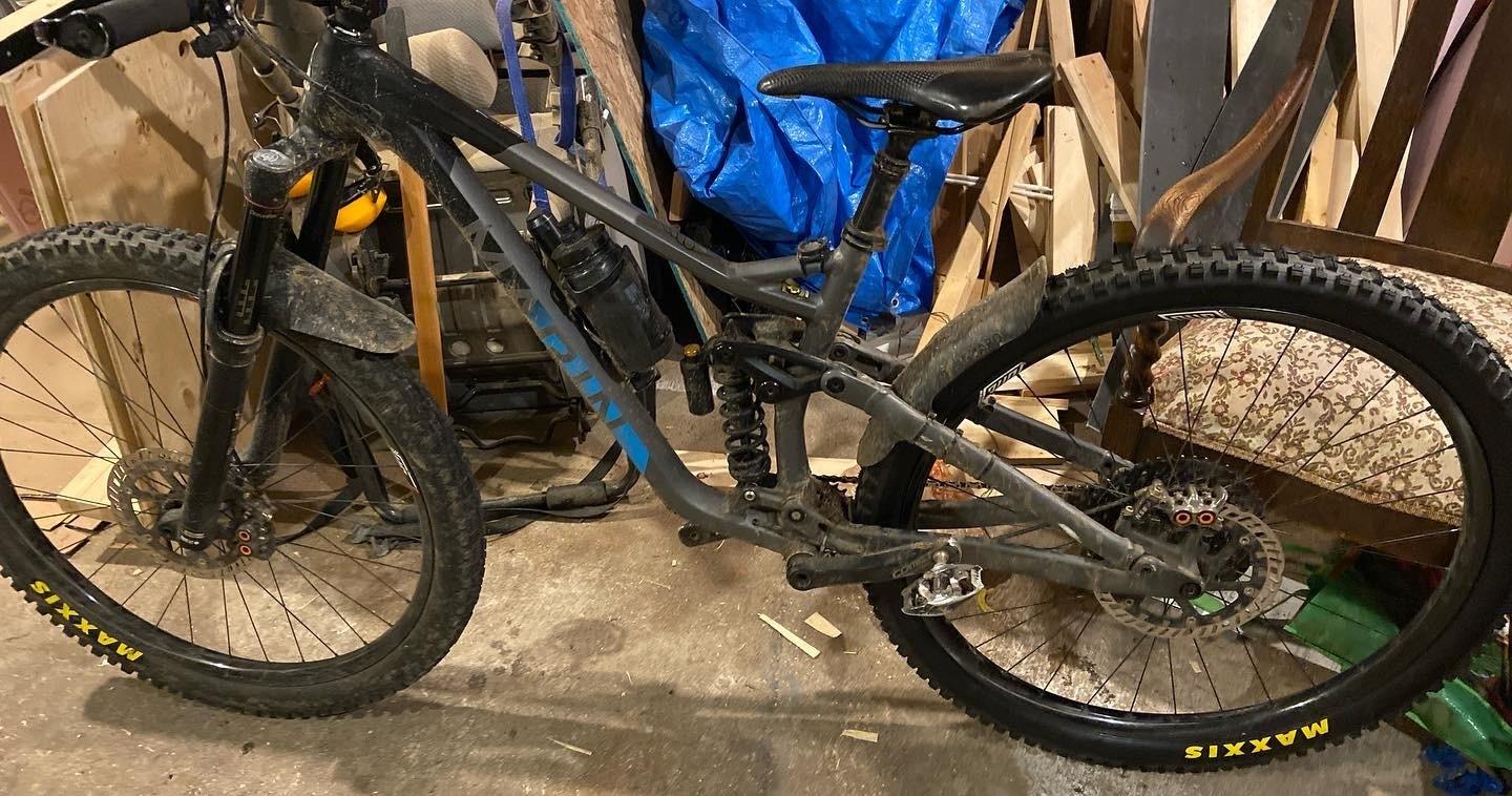 2020 Marin Bikes Alpine Trail 7 Silver, gray or bare metal and Blue