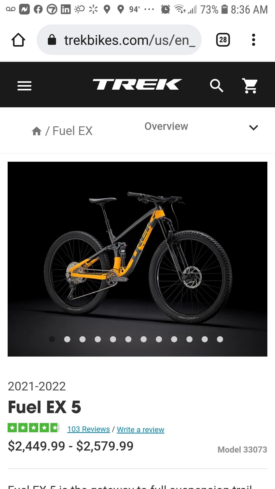 2021 Trek Fuel EX 5 Orange