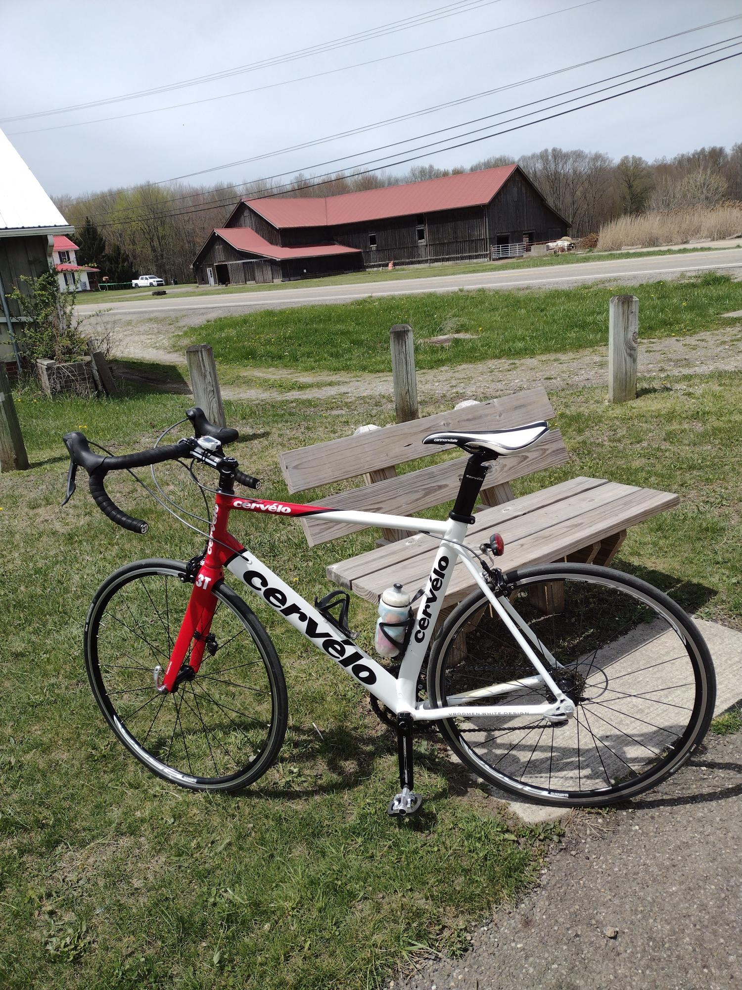 2008 Cervélo S1 Red, White, and Black