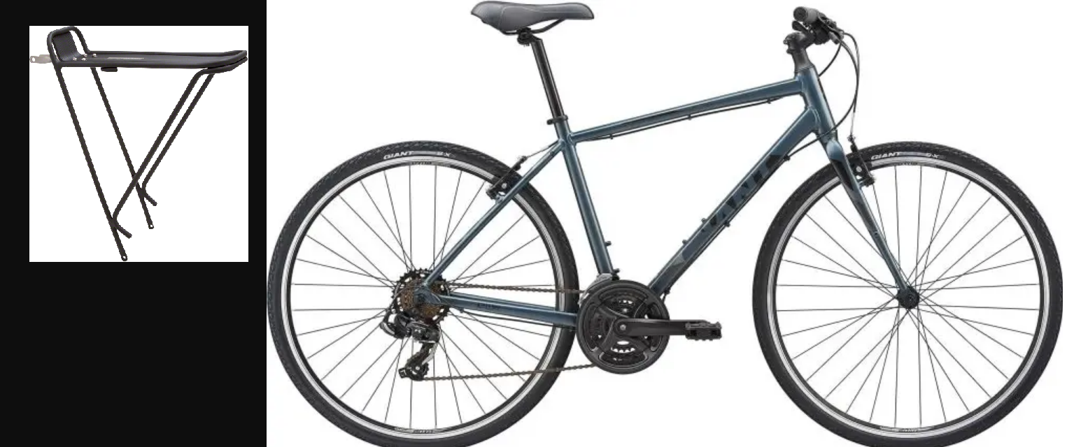 2019 Giant Escape 3 Silver, gray or bare metal and Black