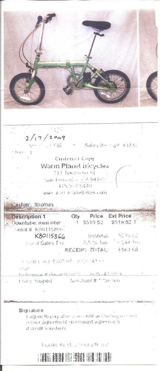 2009 Downtube Mini Green