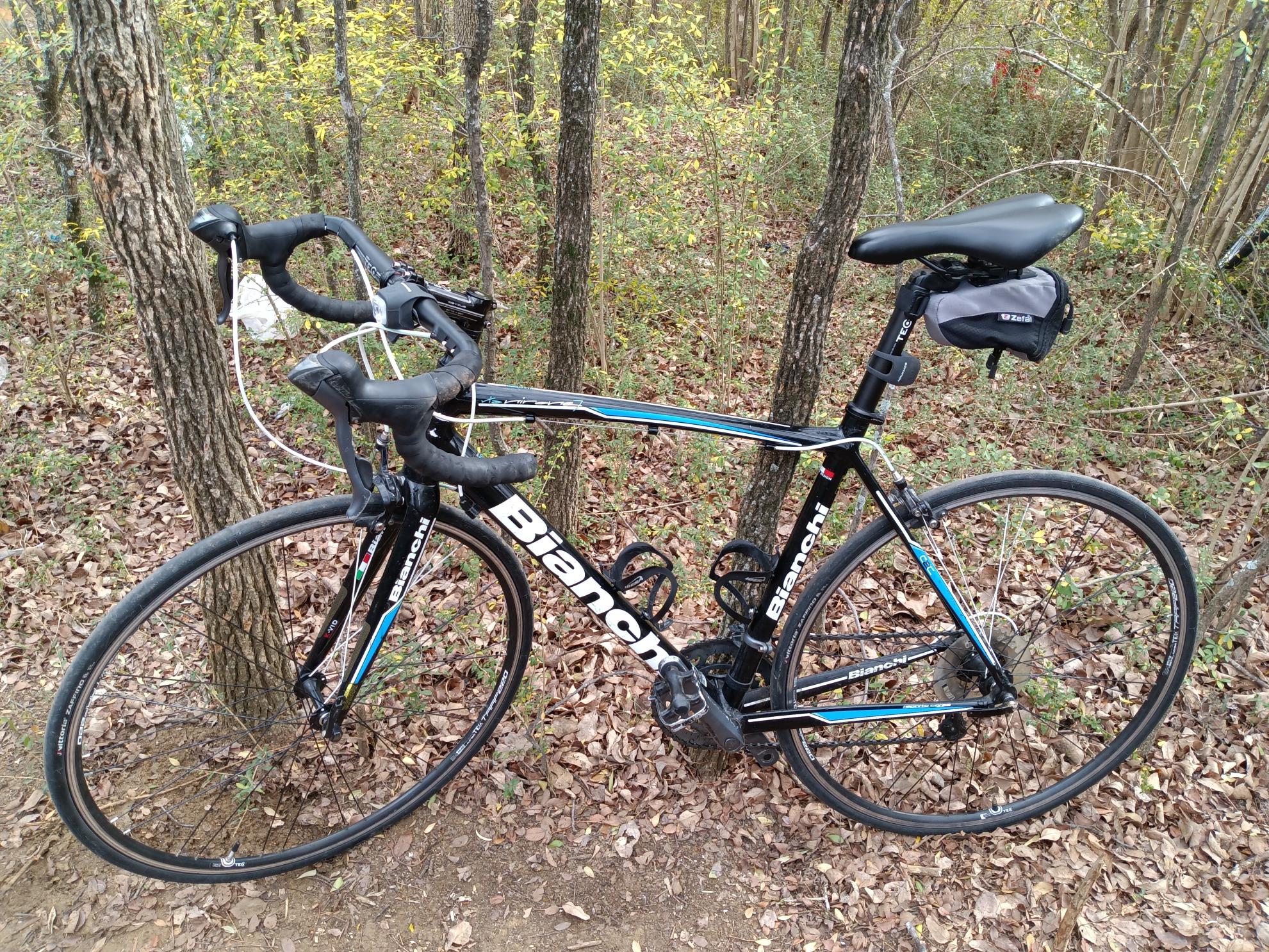 2015 Bianchi Via Nirone Claris Black, White, and Blue