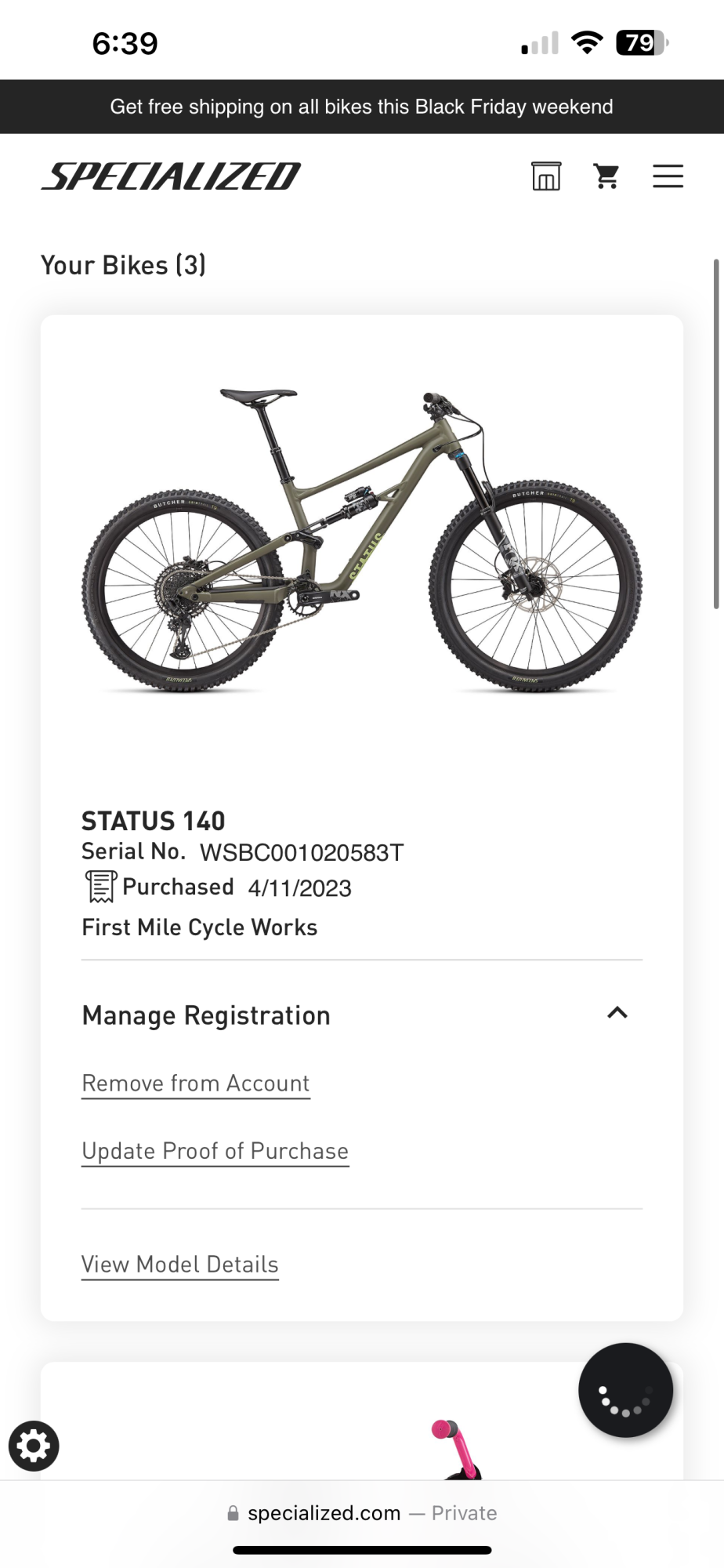 2023 Specialized Status 140 Green