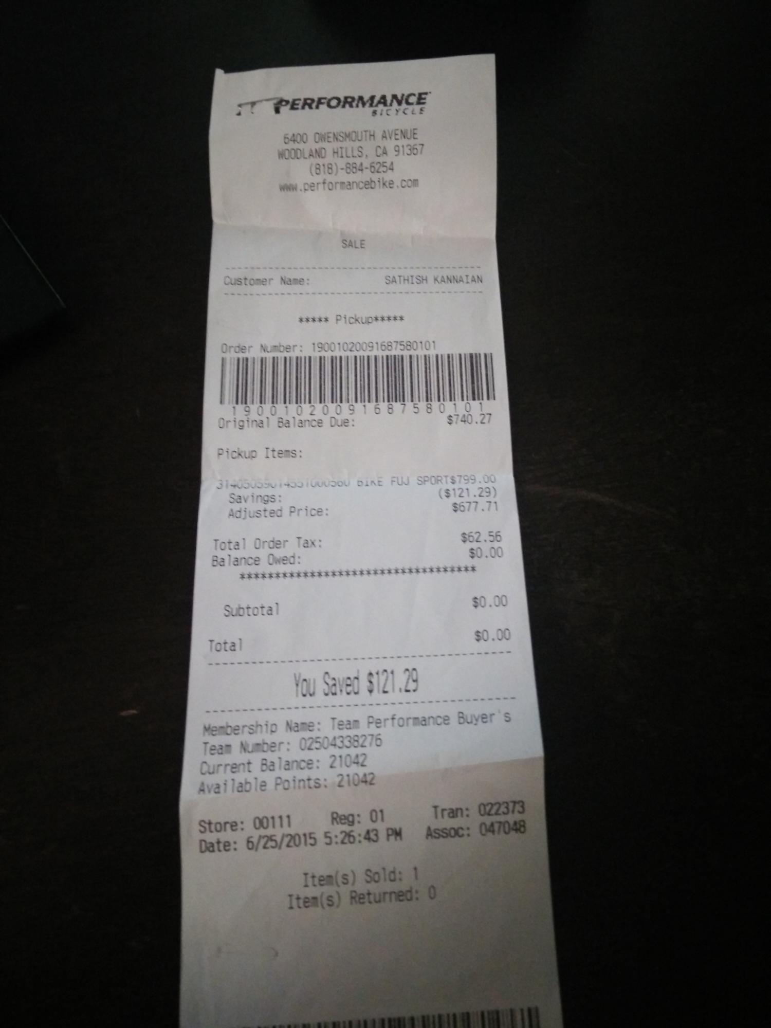 2014 Fuji 56 cm White and Orange