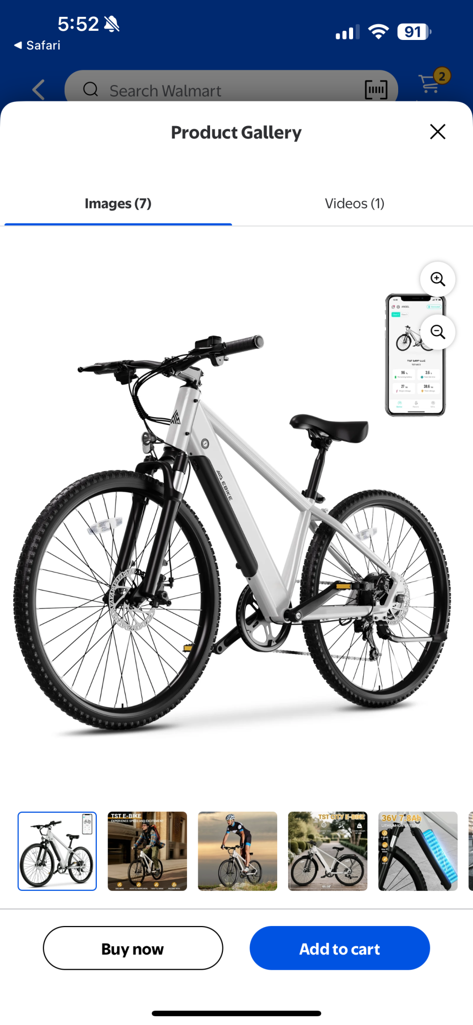 2024 TST WHITE AND IN BUILT BATTERY White