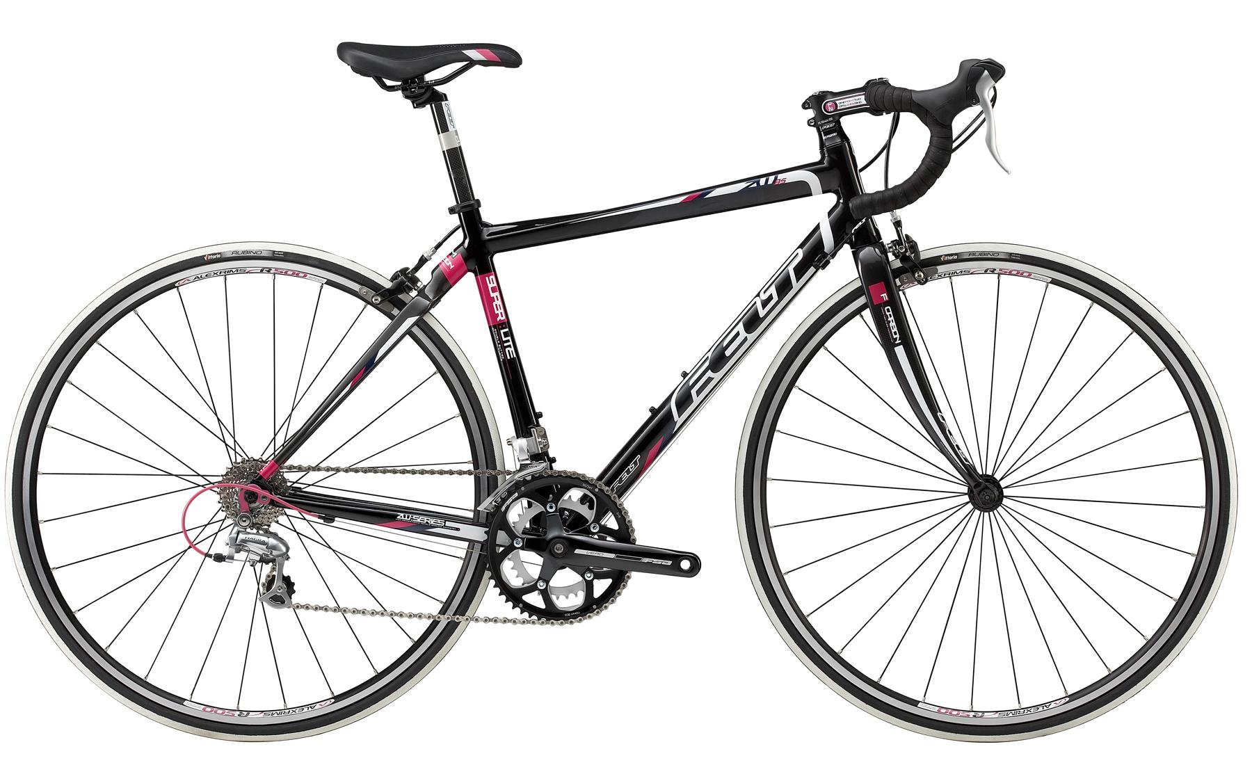 2010 Felt Felt FitWoman custom Superlite butted 7005 aluminum with carbon seatstays; CNC headtube...