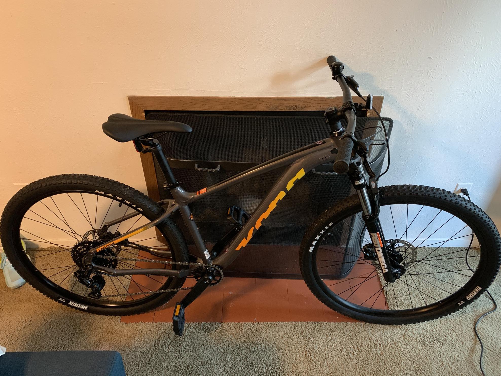 2022 Kona Lava Dome 29 Silver, gray or bare metal and Orange