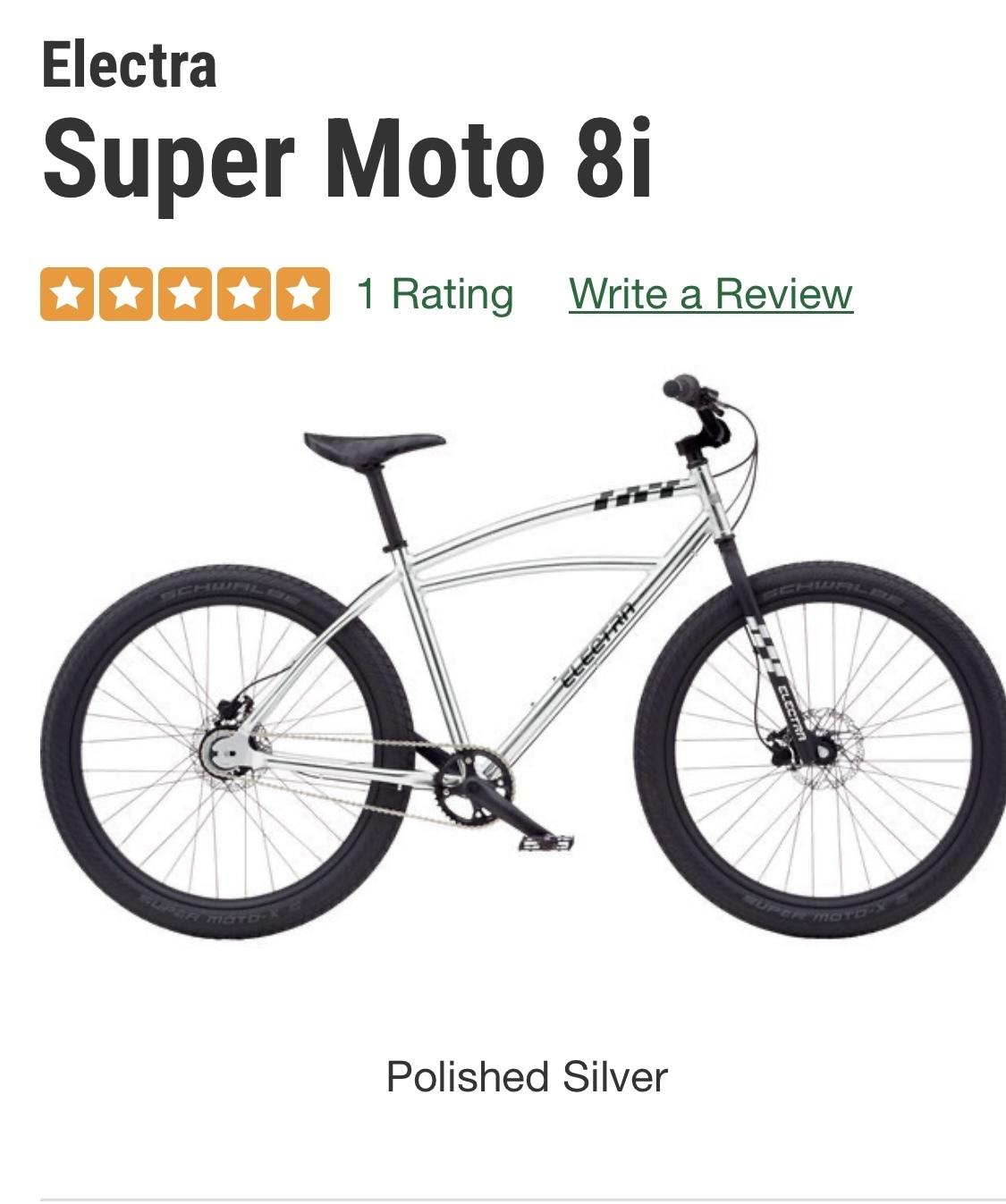 2018 Electra Moto 8i Silver, gray or bare metal