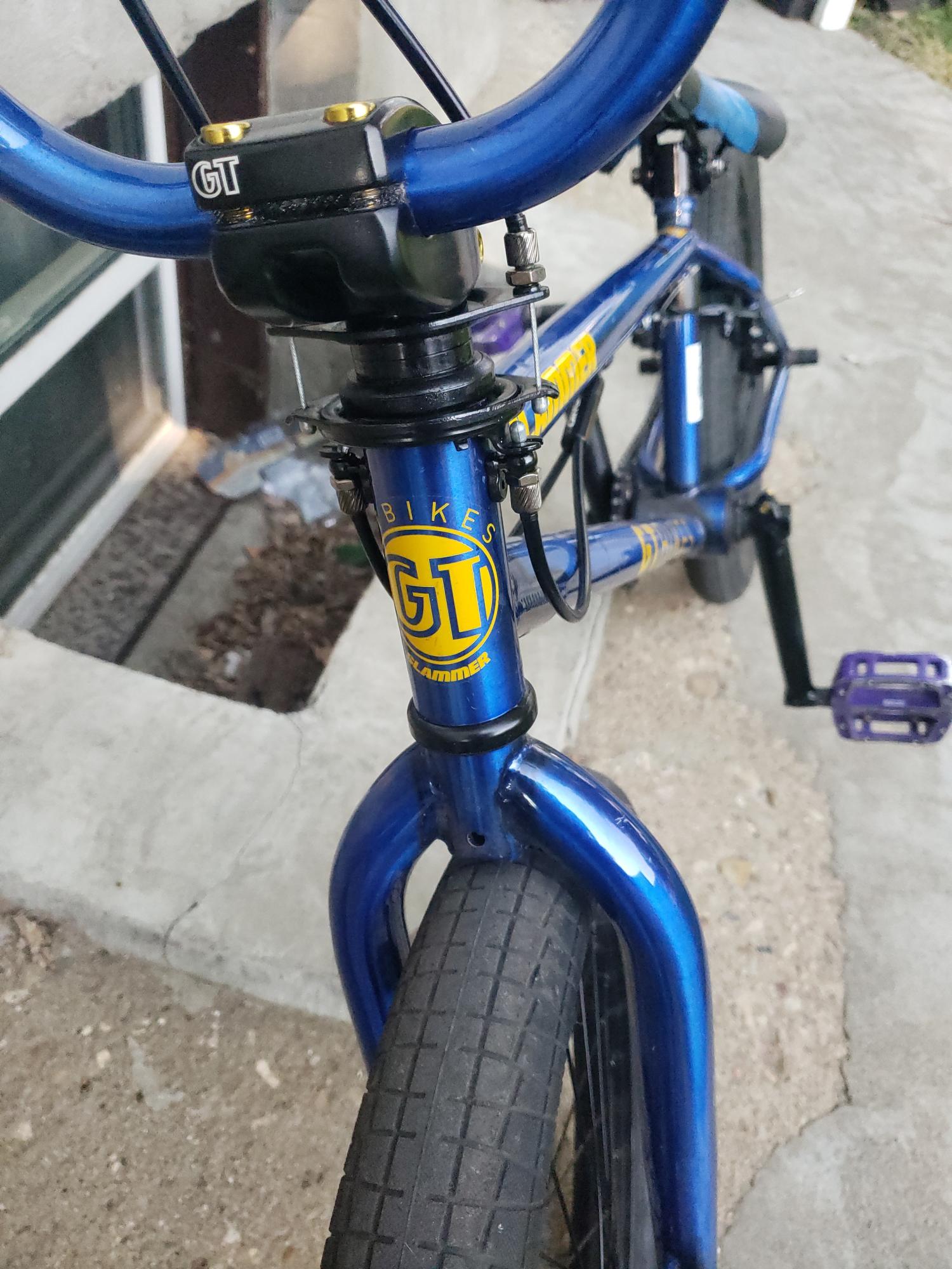 GT Bicycles Slammer Blue, Yellow or Gold, and Blue