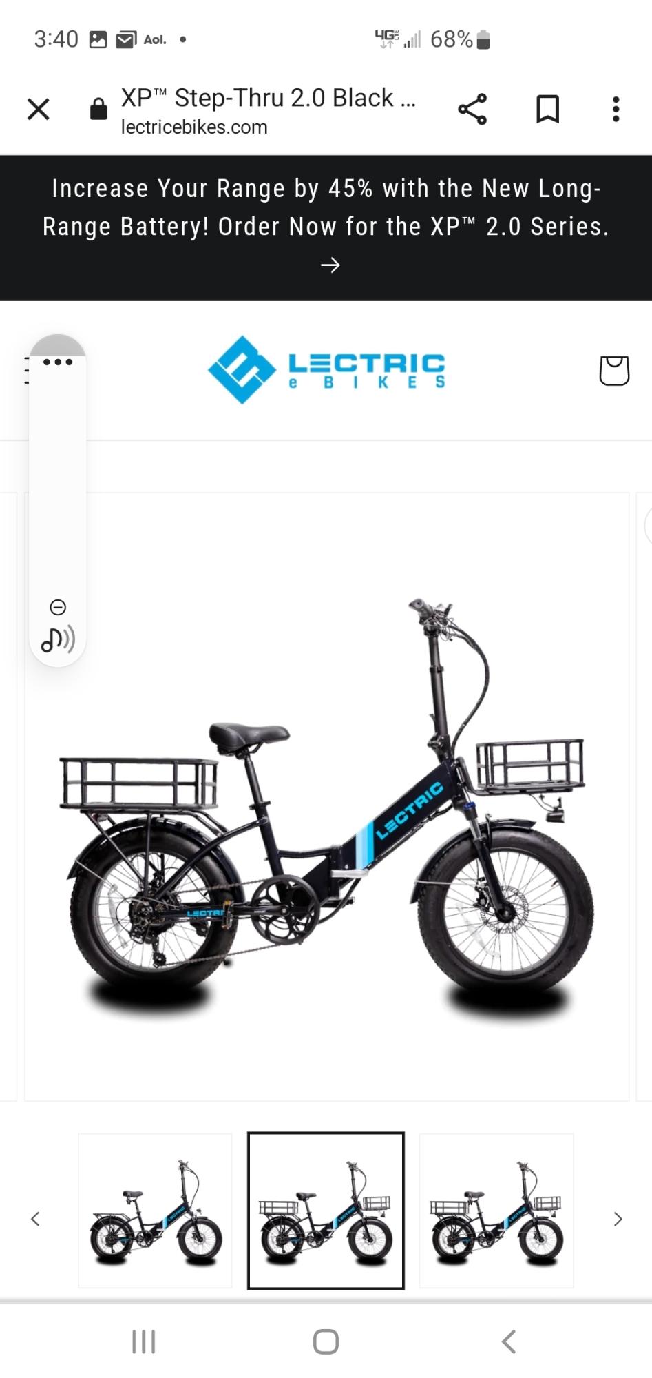 2022 Lectric eBikes XP Step-Thru 2.0 Black
