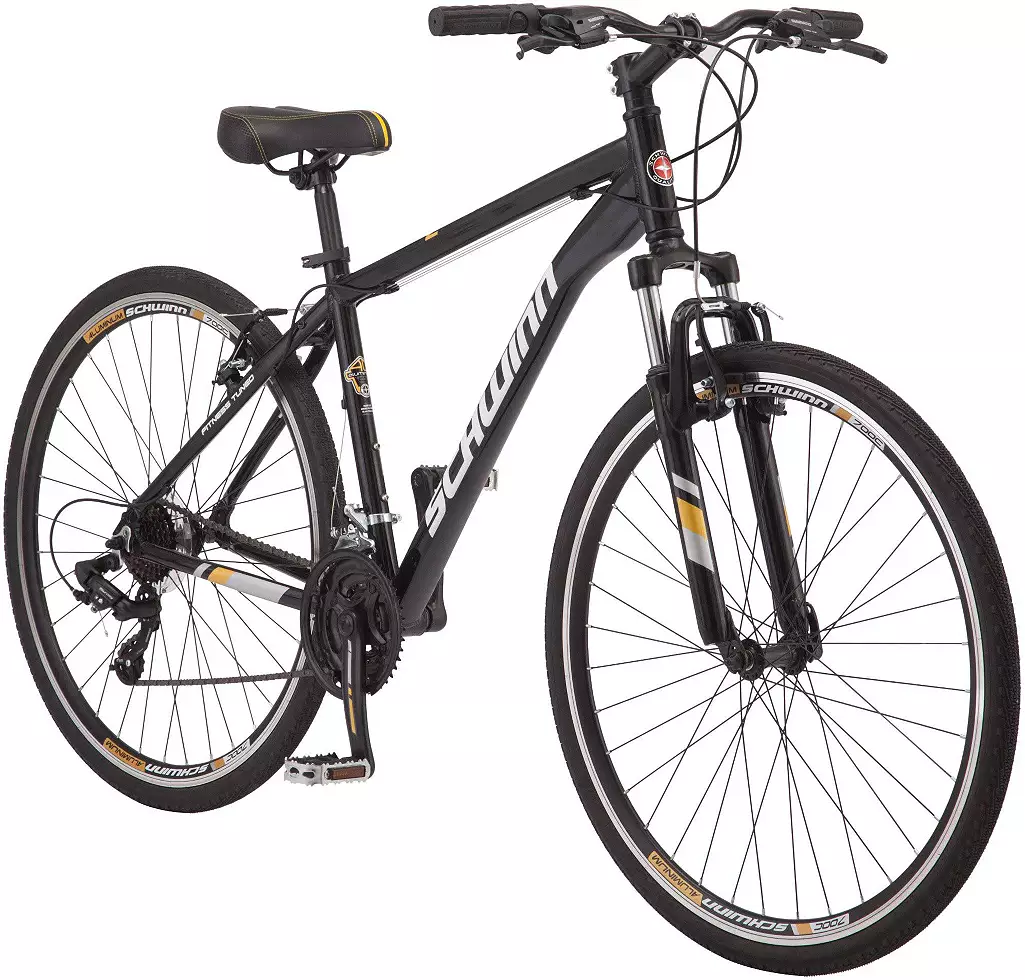 2020 Schwinn Hybrid Black, Yellow or Gold, and Silver, gray or bare metal