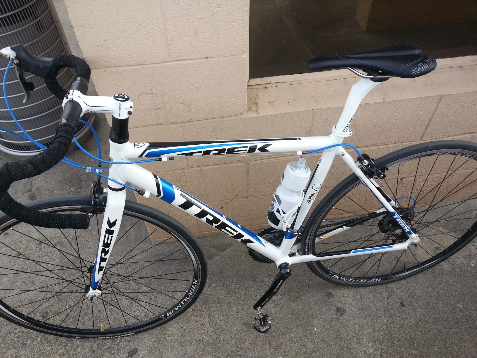 2011 Trek Alpha 1.2 White, Blue, and Black