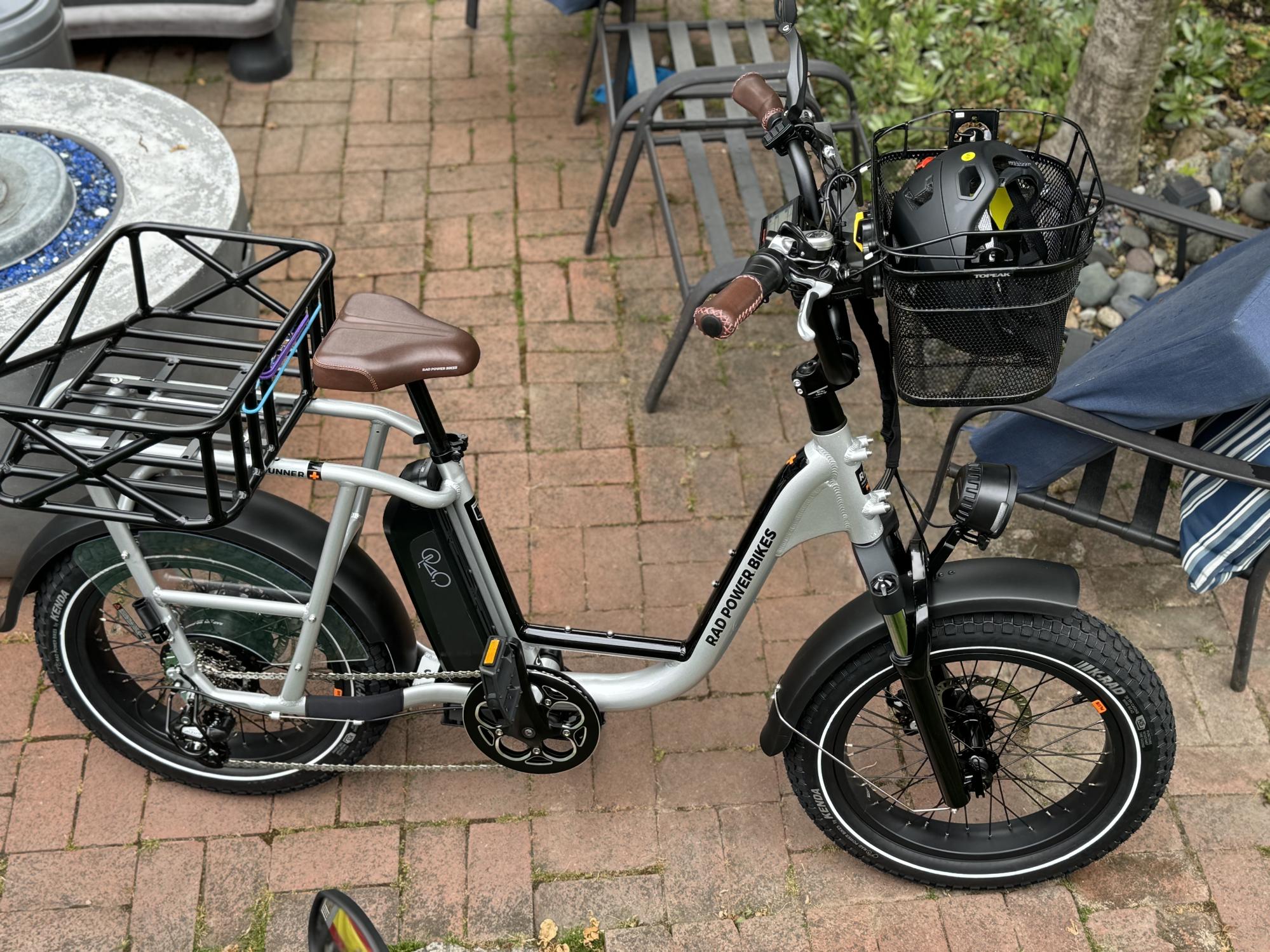 2024 Rad Power Bikes Rad Runner Plus Silver, gray or bare metal and Black