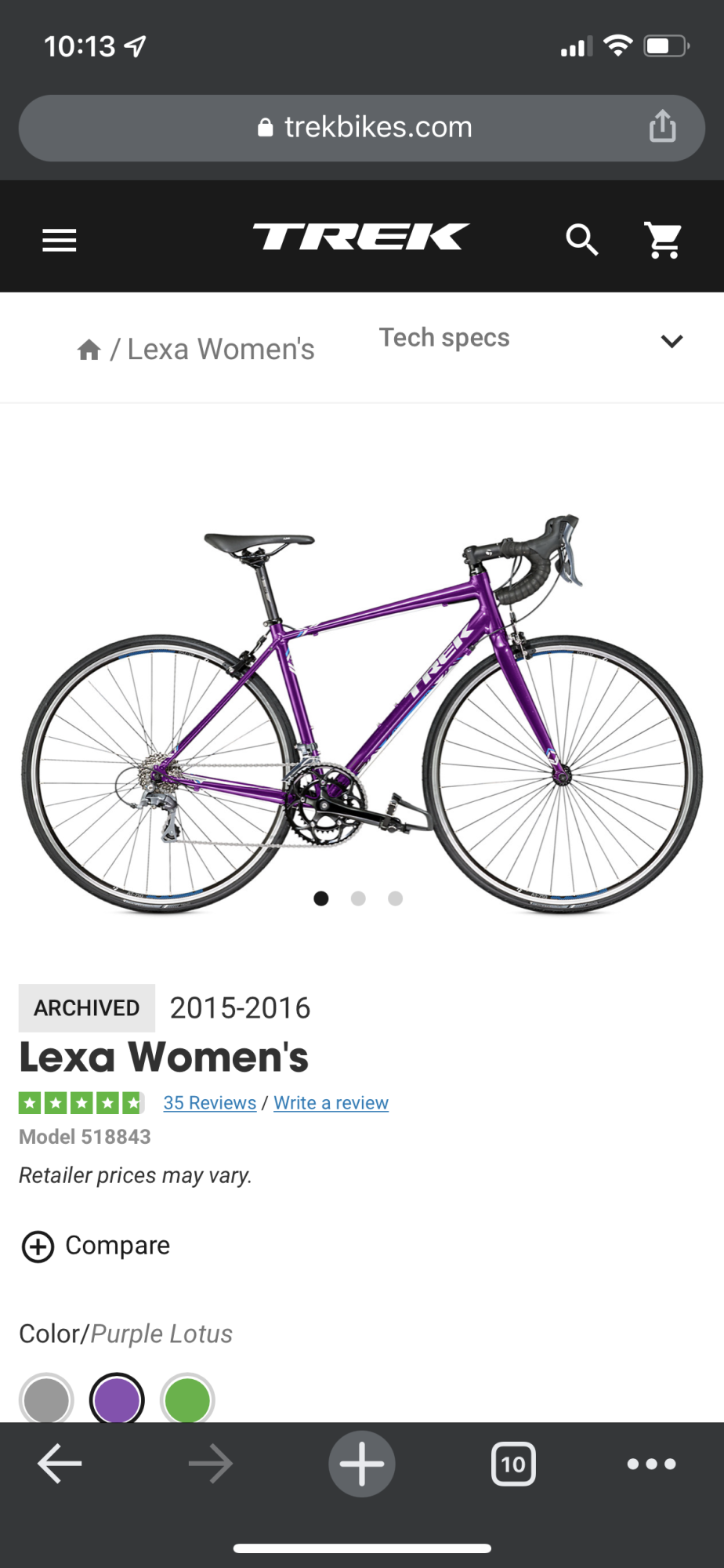 2016 Trek Lexa Purple