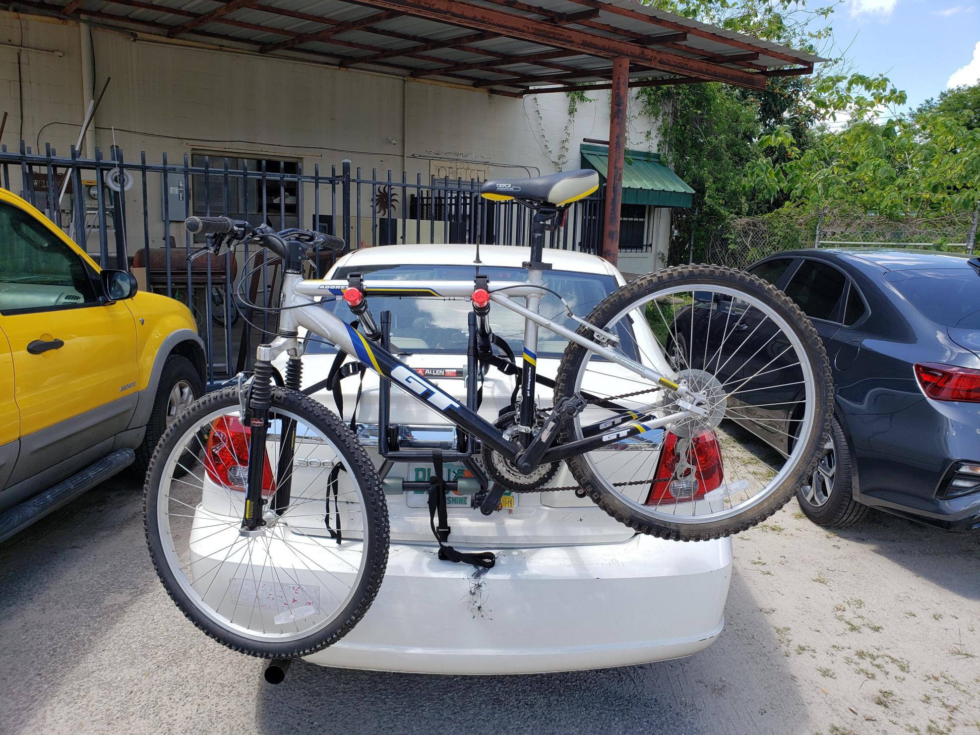 GT Bicycles aggressor Silver, gray or bare metal, Blue, and Black