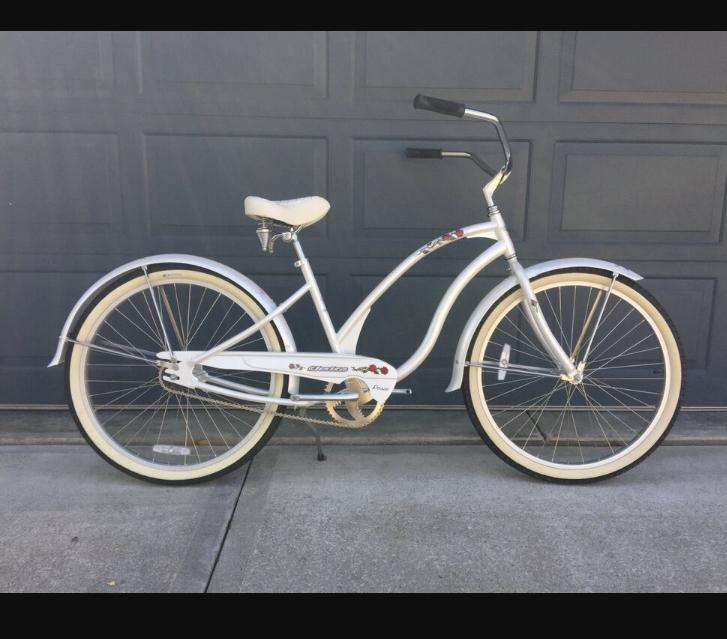 Other Beach cruiser, with roses and name Ro... Silver, gray or bare metal and Stickers tape or ot...