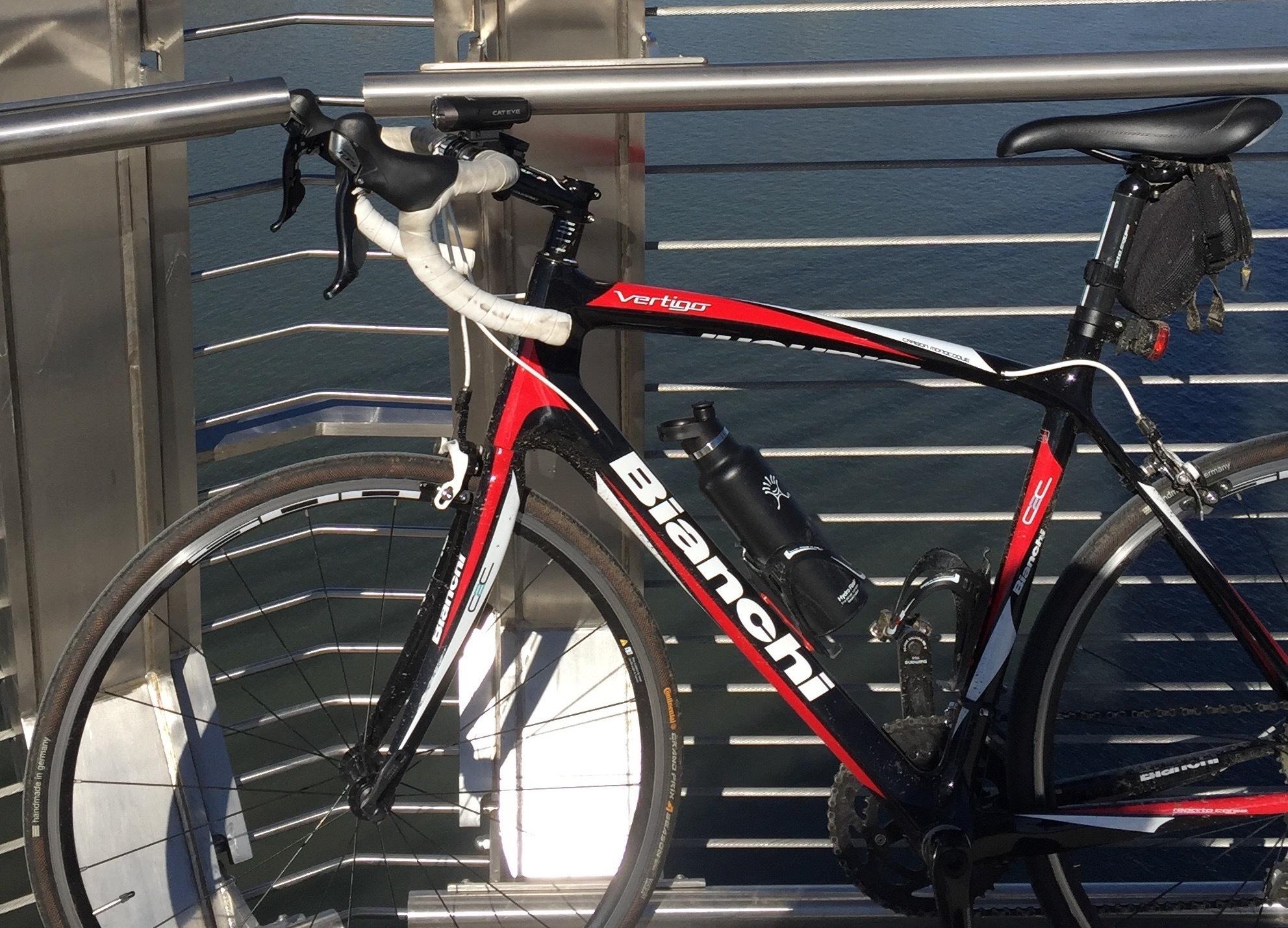 2013 Bianchi Vertigo 105 Black, Red, and White