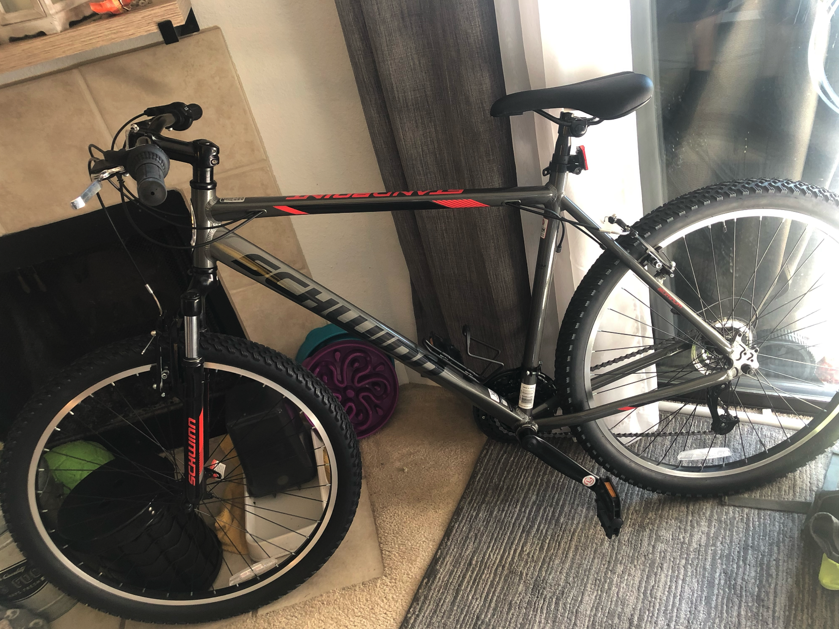 2022 Schwinn Standpoint Silver, gray or bare metal, Black, and Red