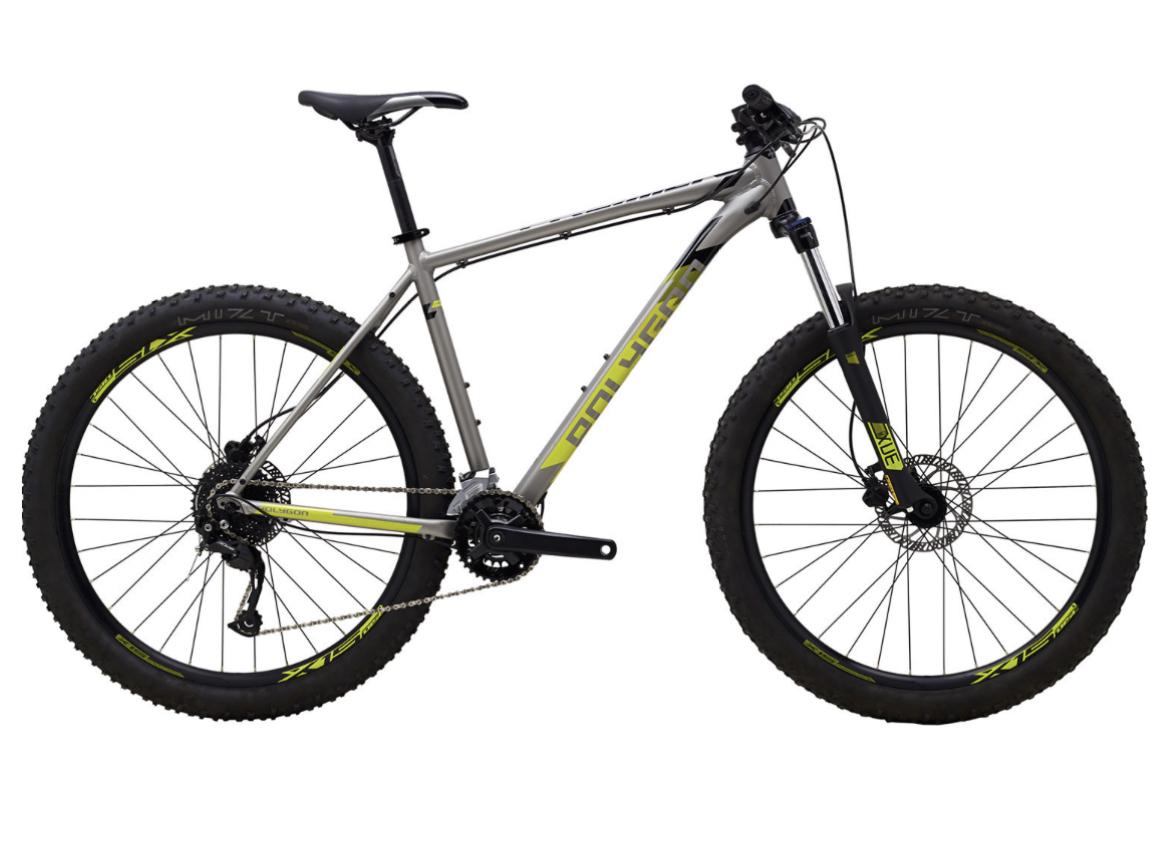 2021 Polygon Premier 5 Silver, gray or bare metal and Green