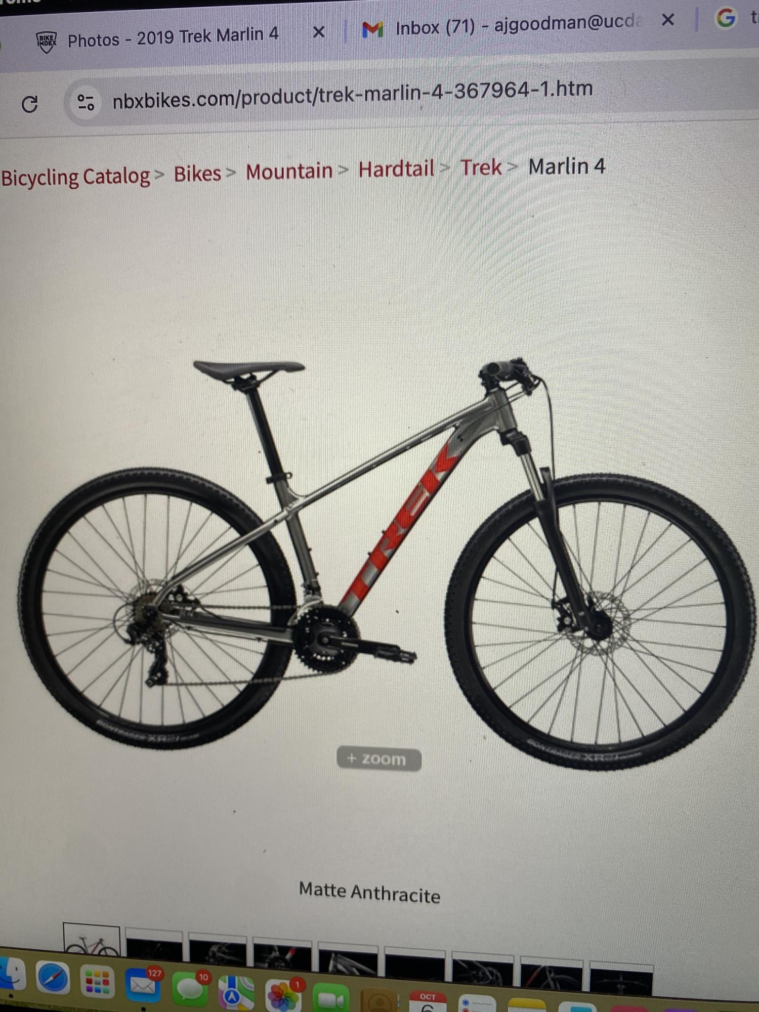 2019 Trek Marlin 4 Silver, gray or bare metal