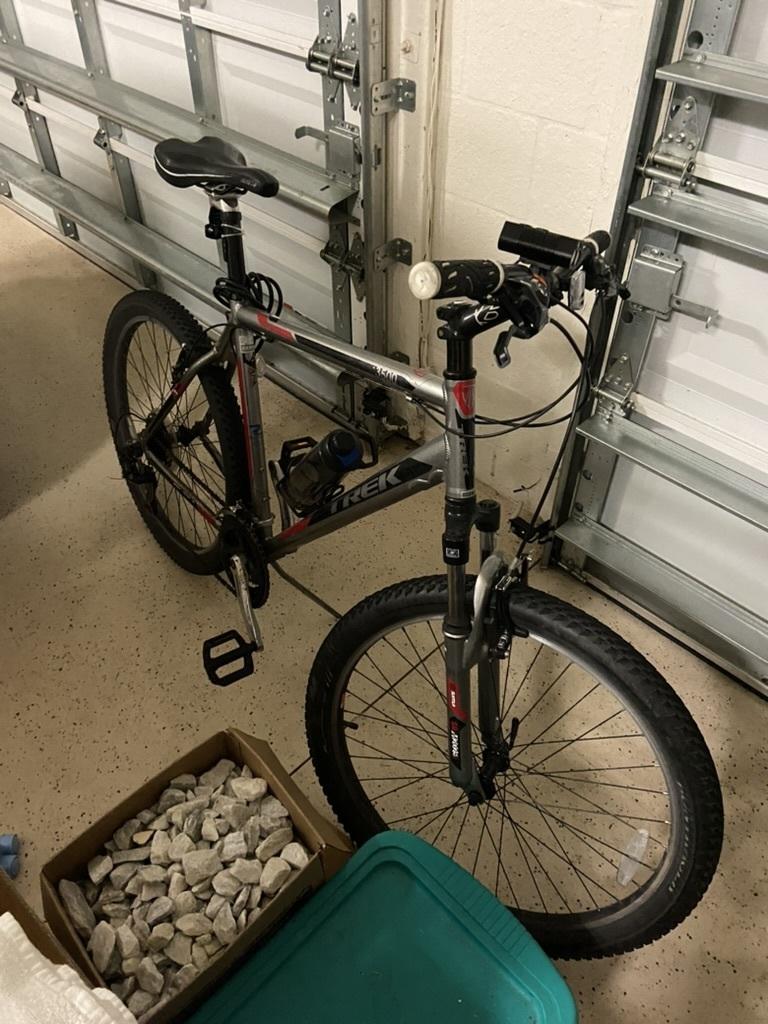 2012 Trek 3500 Silver, gray or bare metal and Red