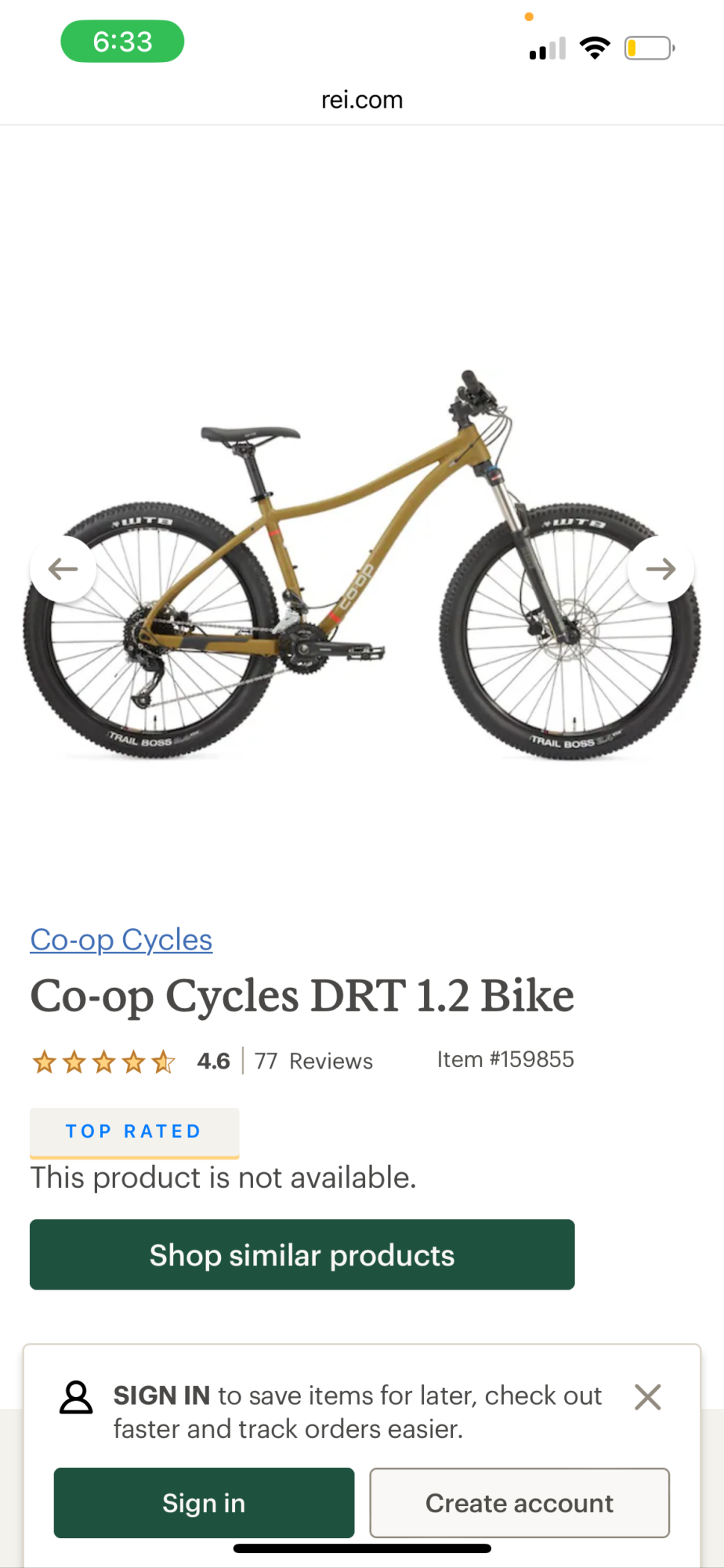 2023 REI Co-op DRT 1.2 size medium Green