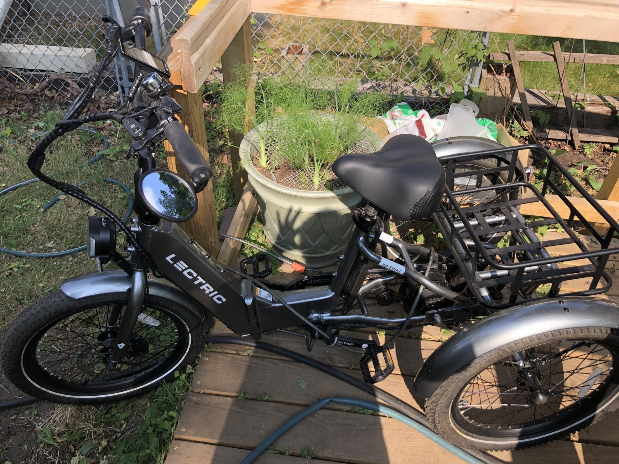 2024 Lectric eBikes XP Trike 1.0 tricycle Silver, gray or bare metal