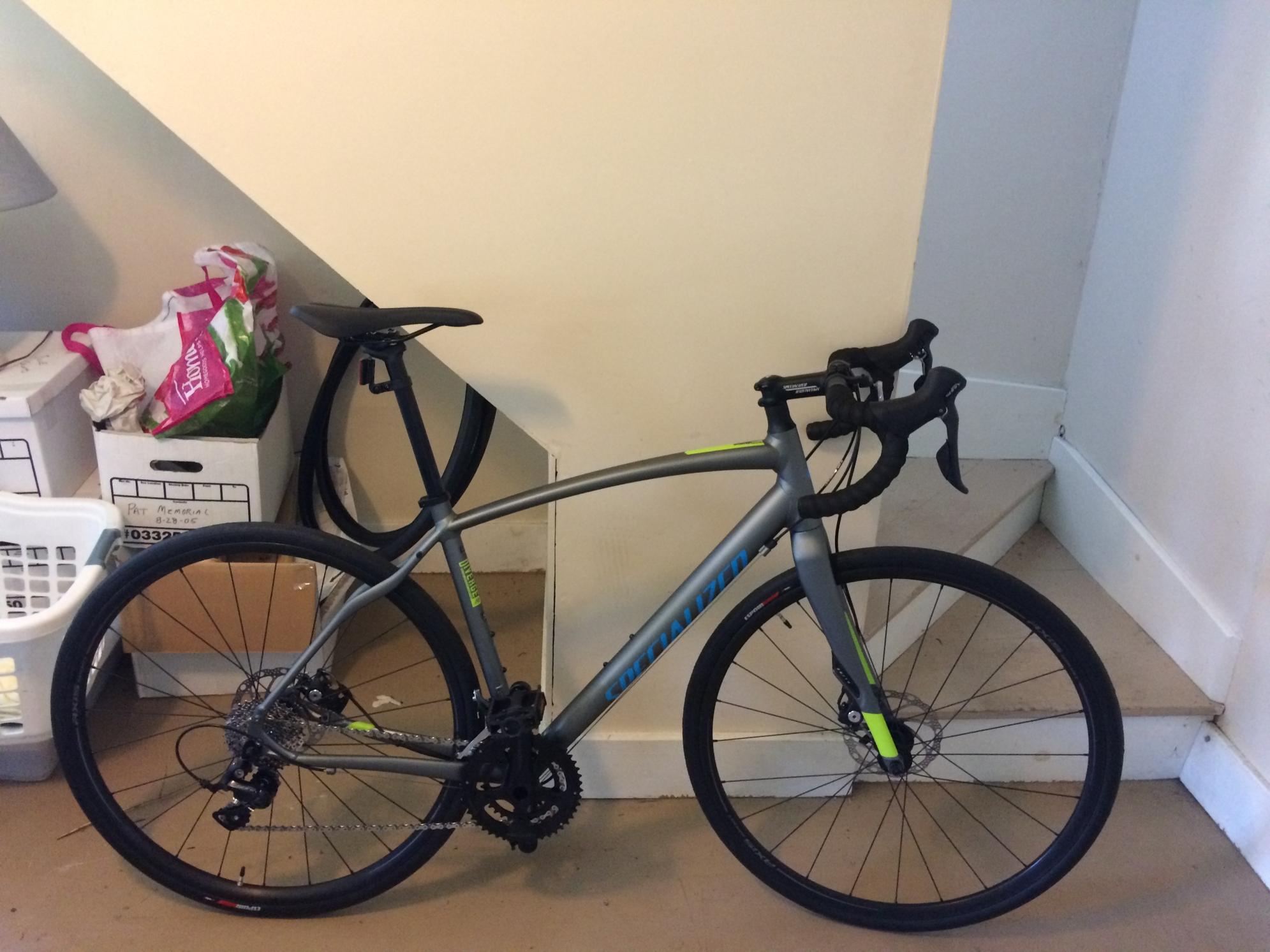 2017 Specialized Diverge A1 Sport Silver, gray or bare metal