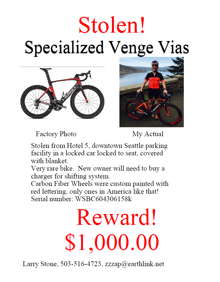 2015 Specialized Venge ViAS Black and Red